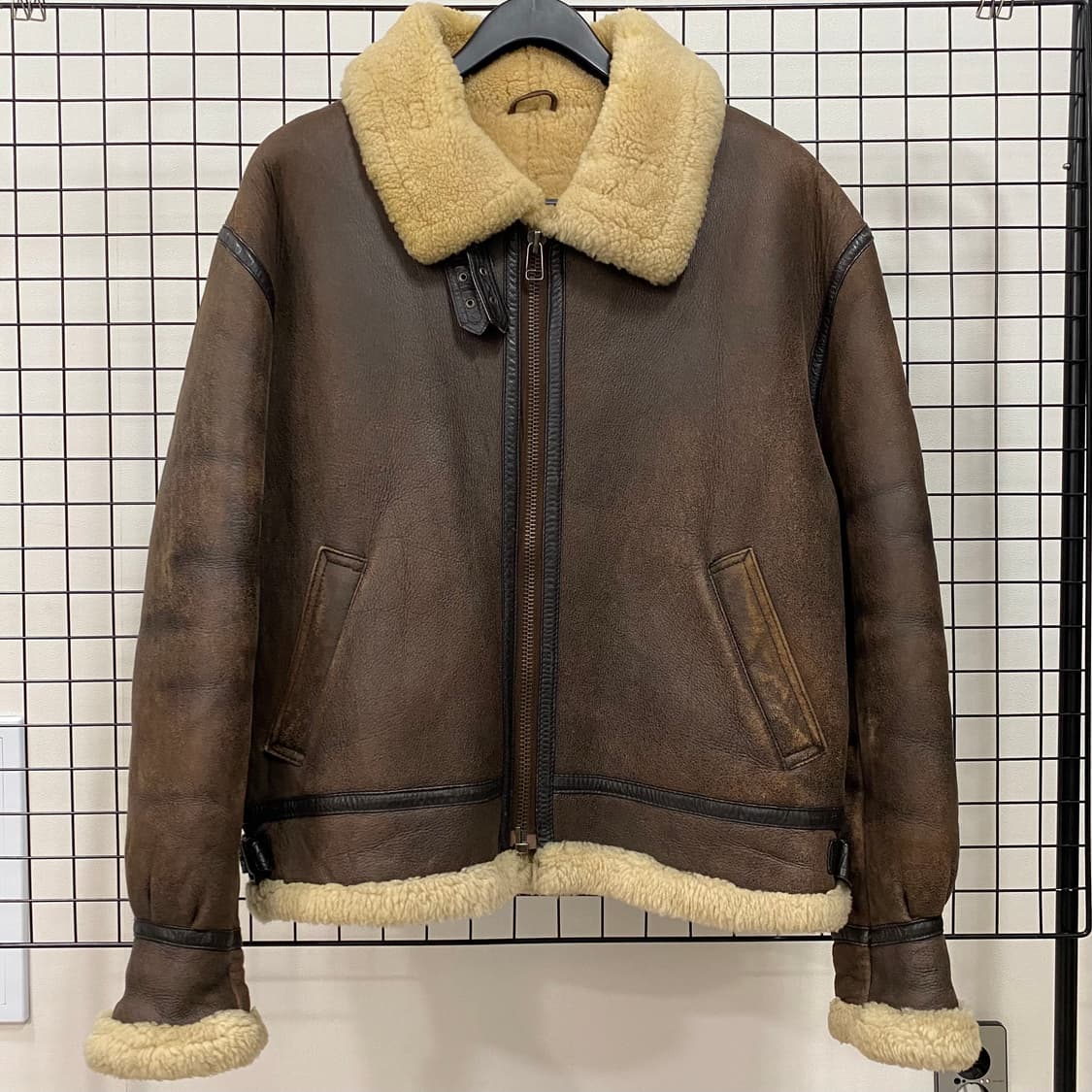 Italy 빈티지 B-3 양가죽 양털 무스탕 상품이미지1