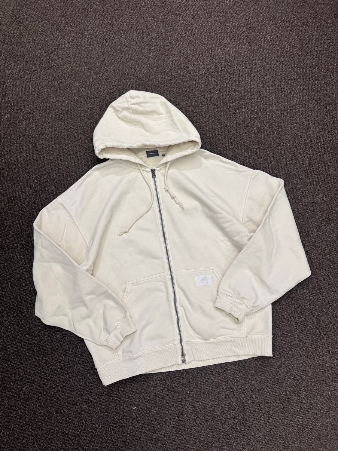 XL)뉴발란스x디네댓 빈티지 아이보리 후드집업 상품이미지2