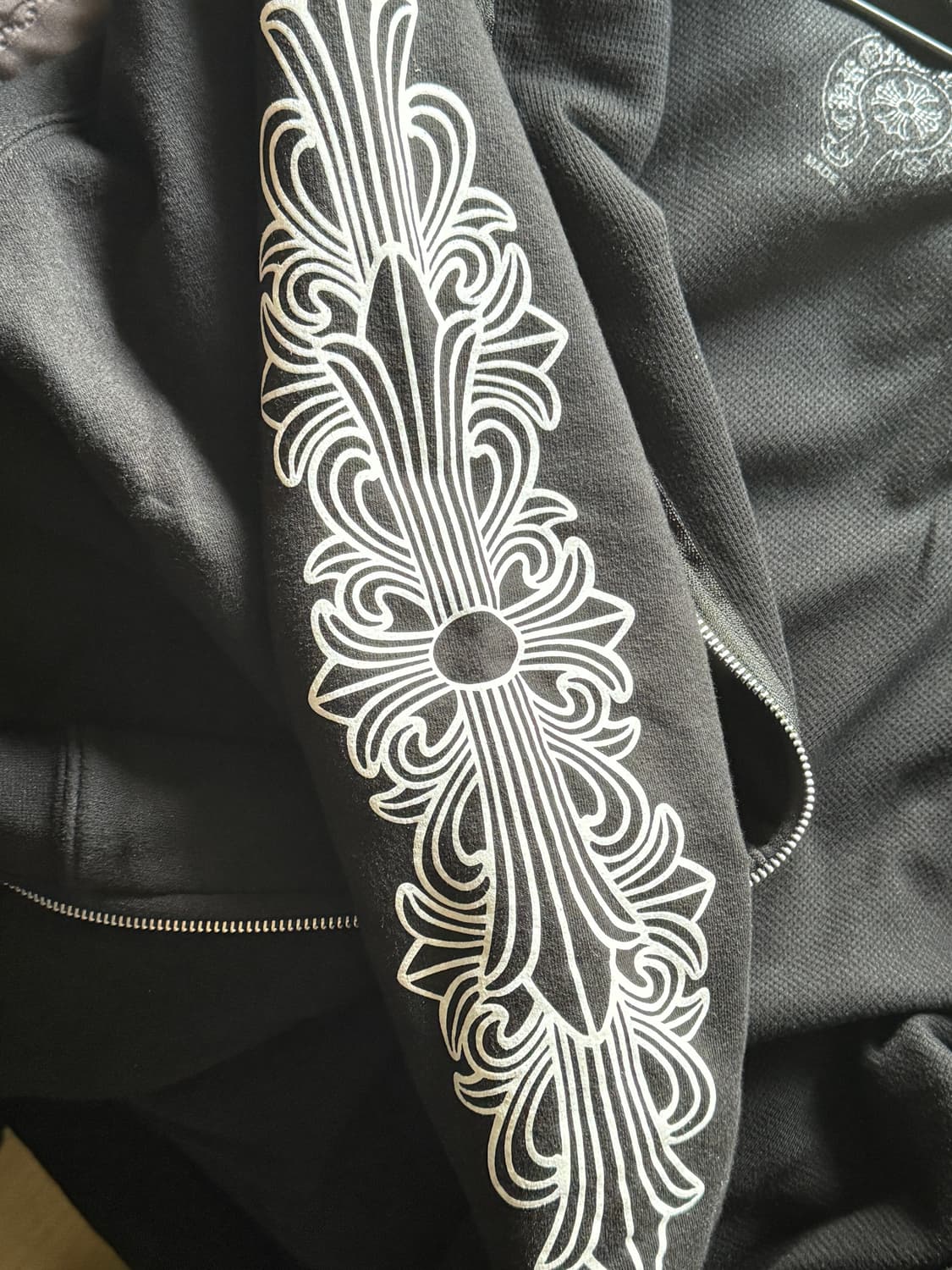 크롬하츠 홀스슈 플로랄 헤비웨이트 후드 집업 L 라지 상품이미지3