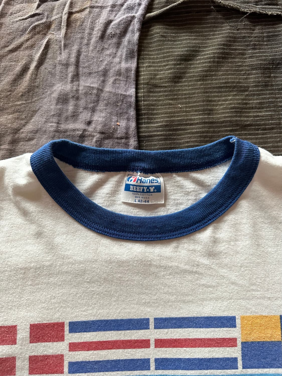 90s USA Hanes Vintage Ringer T Shirt 상품이미지4