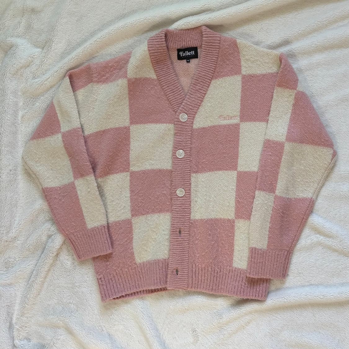 팔렛 체커보드 니트 가디건 상품이미지5