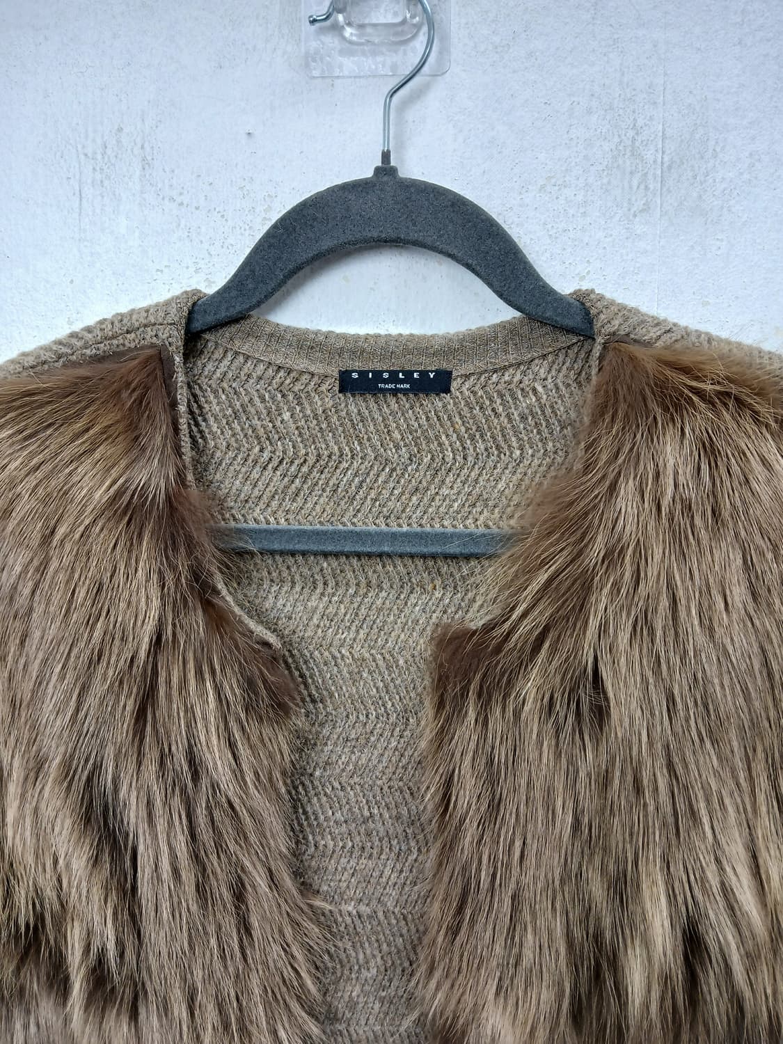 Sisley 천연폭스퍼 울니트 베스트 55 S 새제품급 상품이미지3