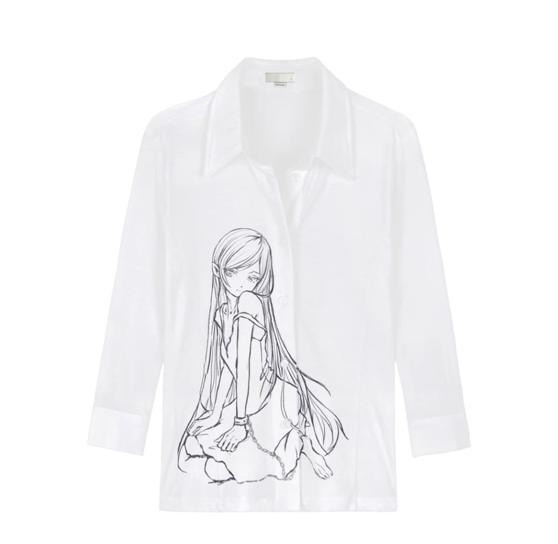 Bonnae 본네 우먼 쓰리쿼터 슬리브 셔츠 화이트 상품이미지1