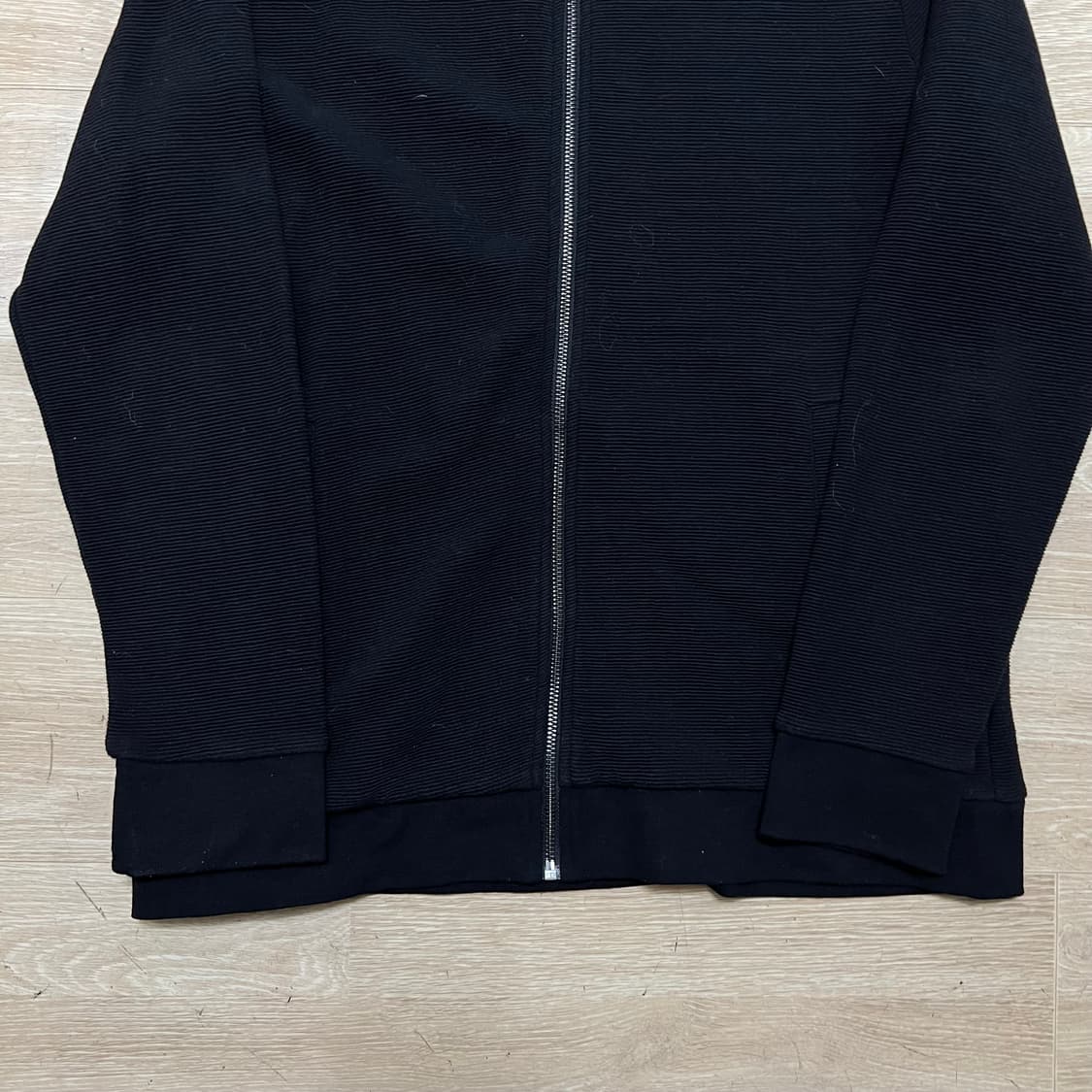 에이치엔엠 H&M 남성 와플 니트집업 [블랙] L/100 상품이미지3