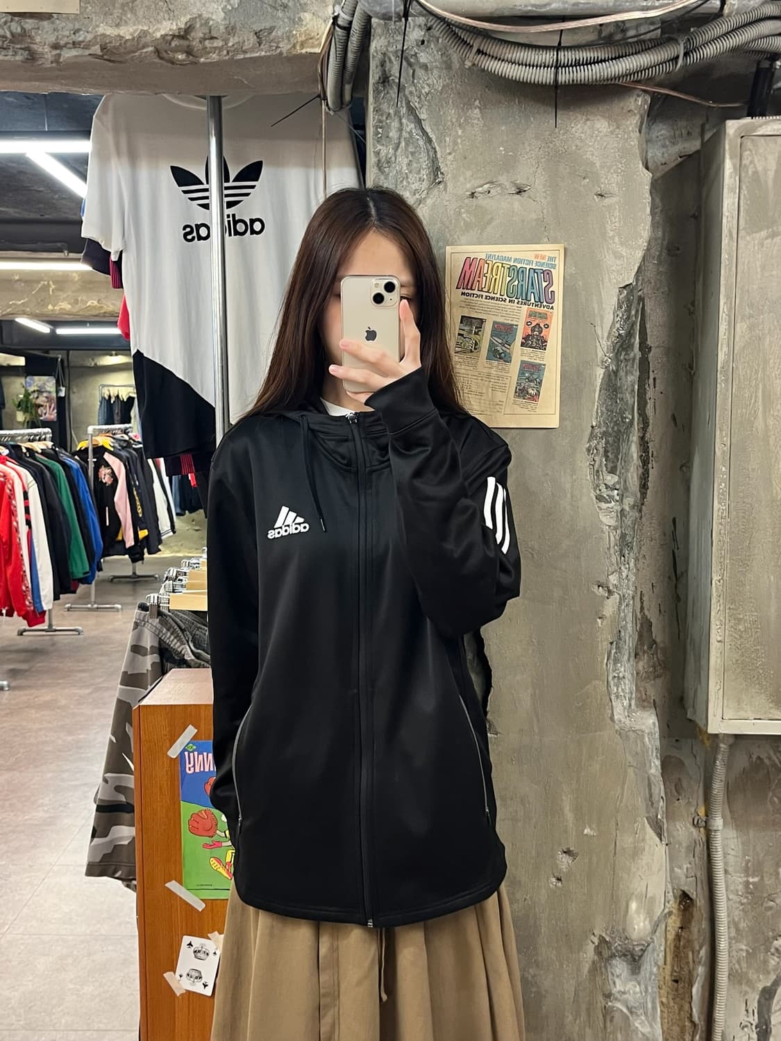 아디다스 후드집업 블랙 M #csz978 상품이미지2