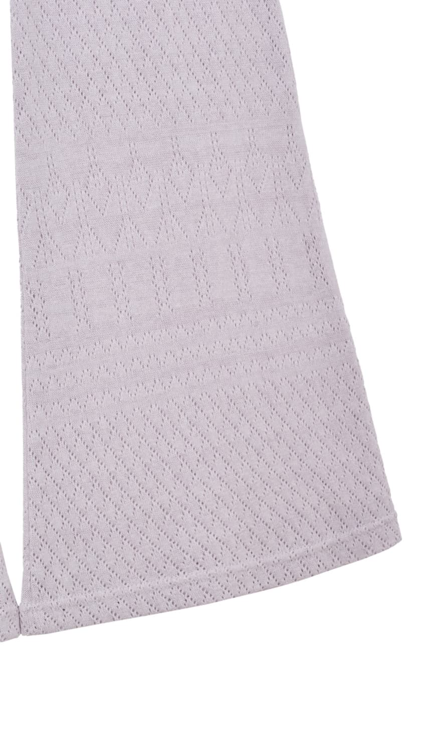 Eyelet Boot-cut Pants (White Pink) 상품이미지6
