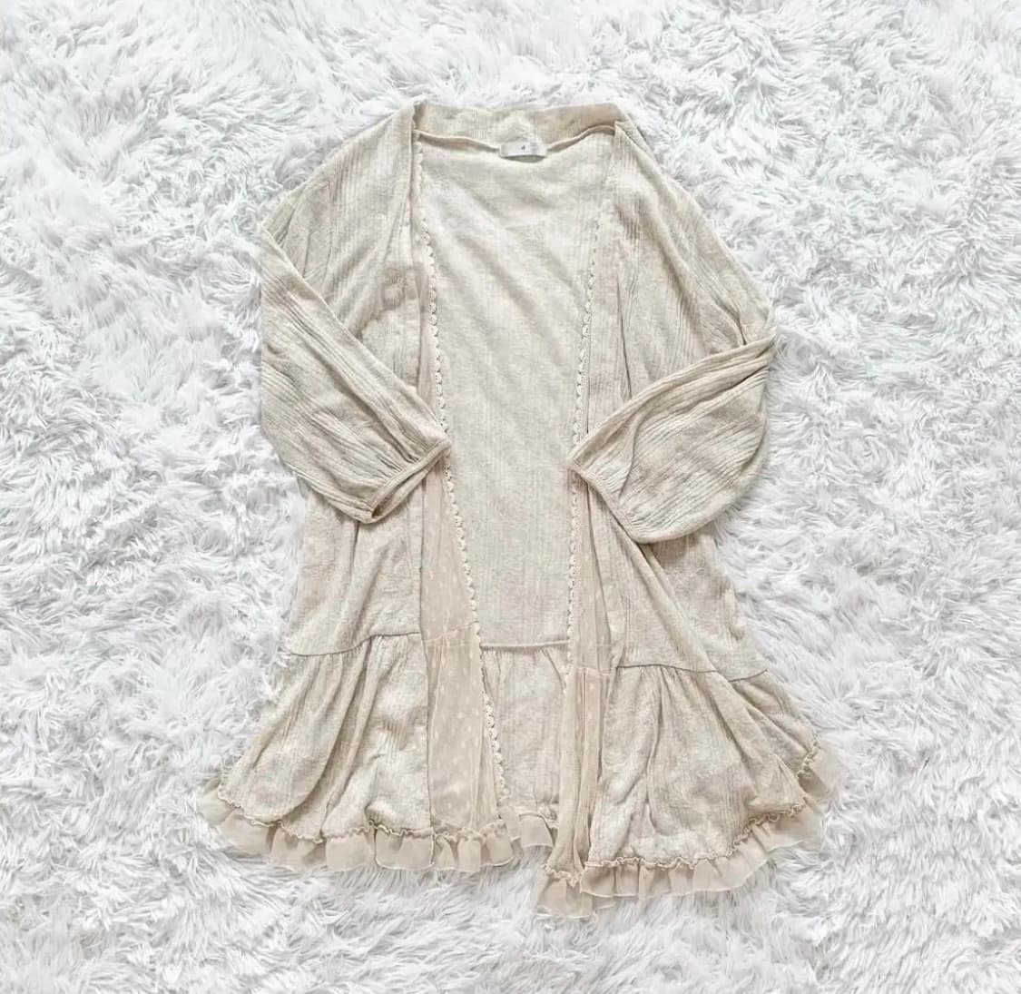 오월빈티지 코디세트 엑시즈팜 나시 원피스+도트 레이스 가디건 상품이미지3