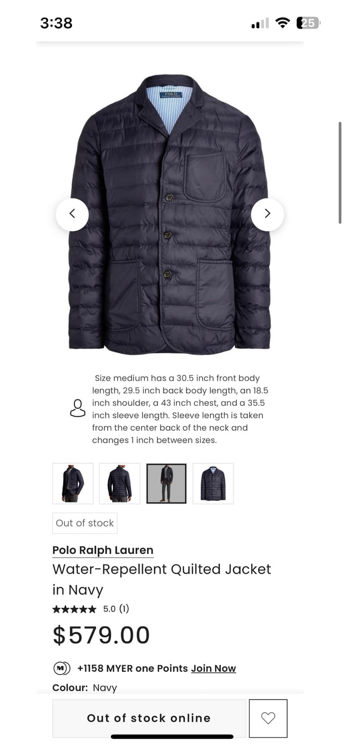 폴로랄프로렌 23fw 발수 퀼트 자켓 110 상품이미지3