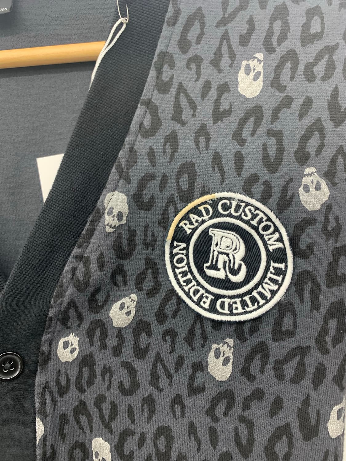 Rad custom 해골 레오파드 가디건 상품이미지5