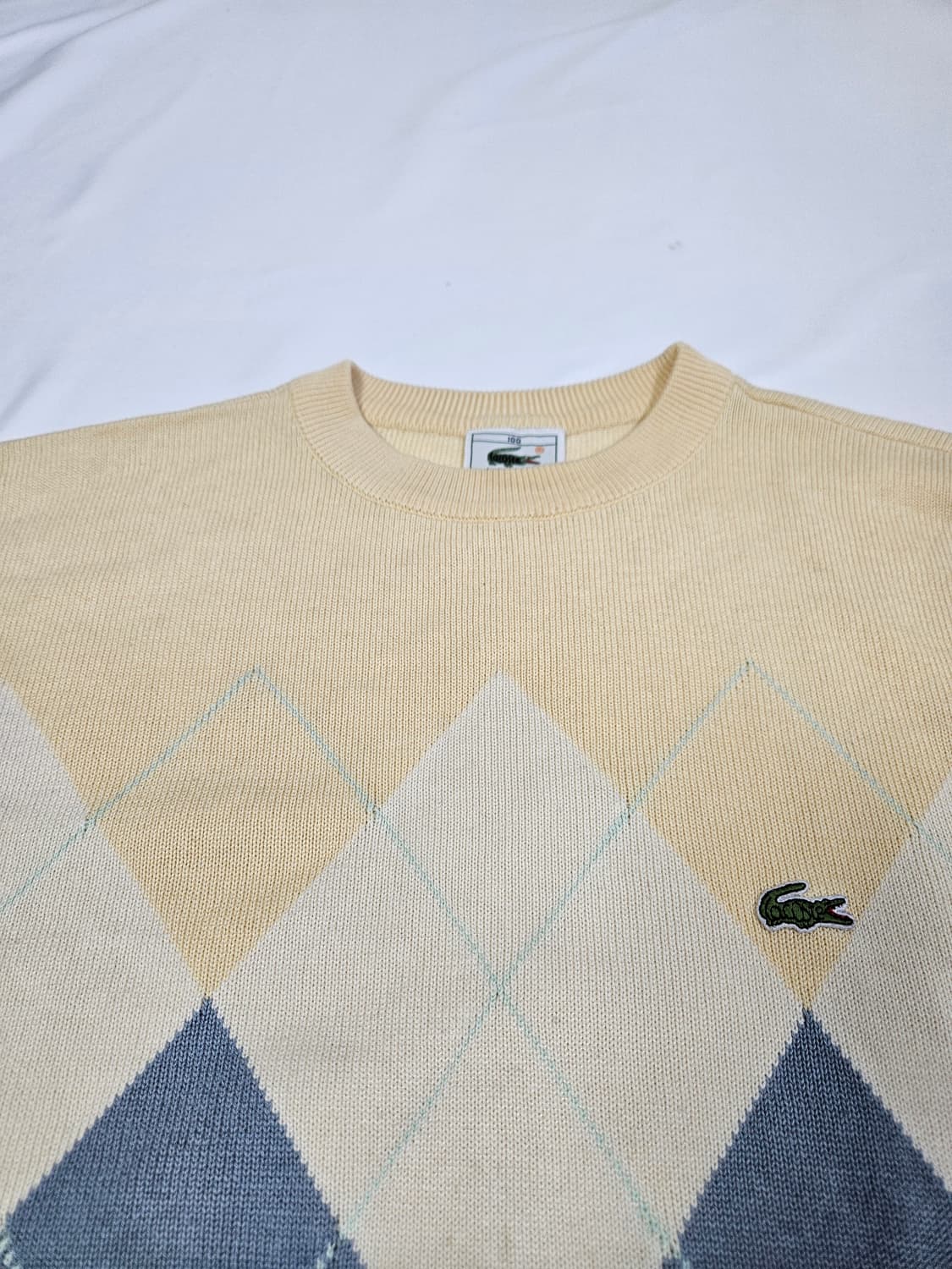 00s 라코스테 아가일패턴 니트 스웨터 코튼 100 상품이미지2