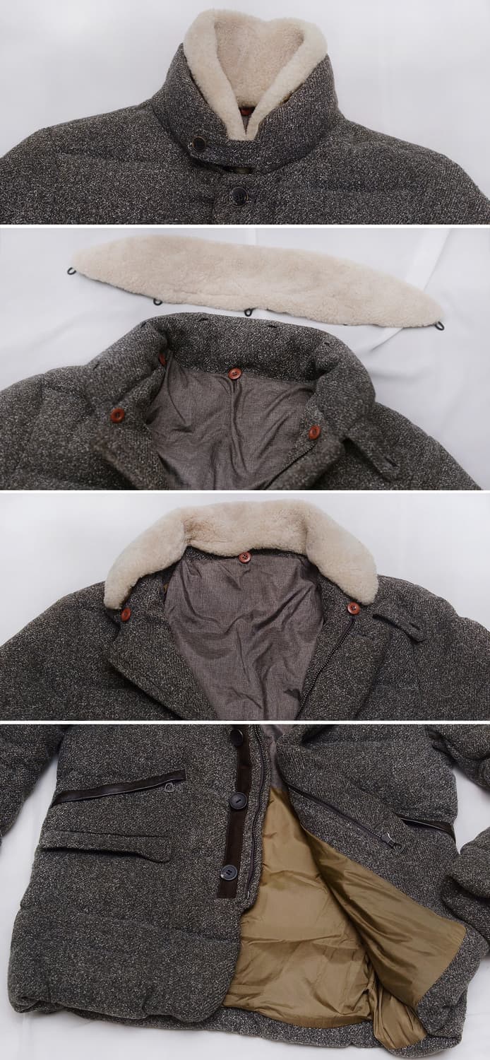 시리즈 (series) 라파예트 양털카라 트위드 다운패딩 자켓 (100) 상품이미지4