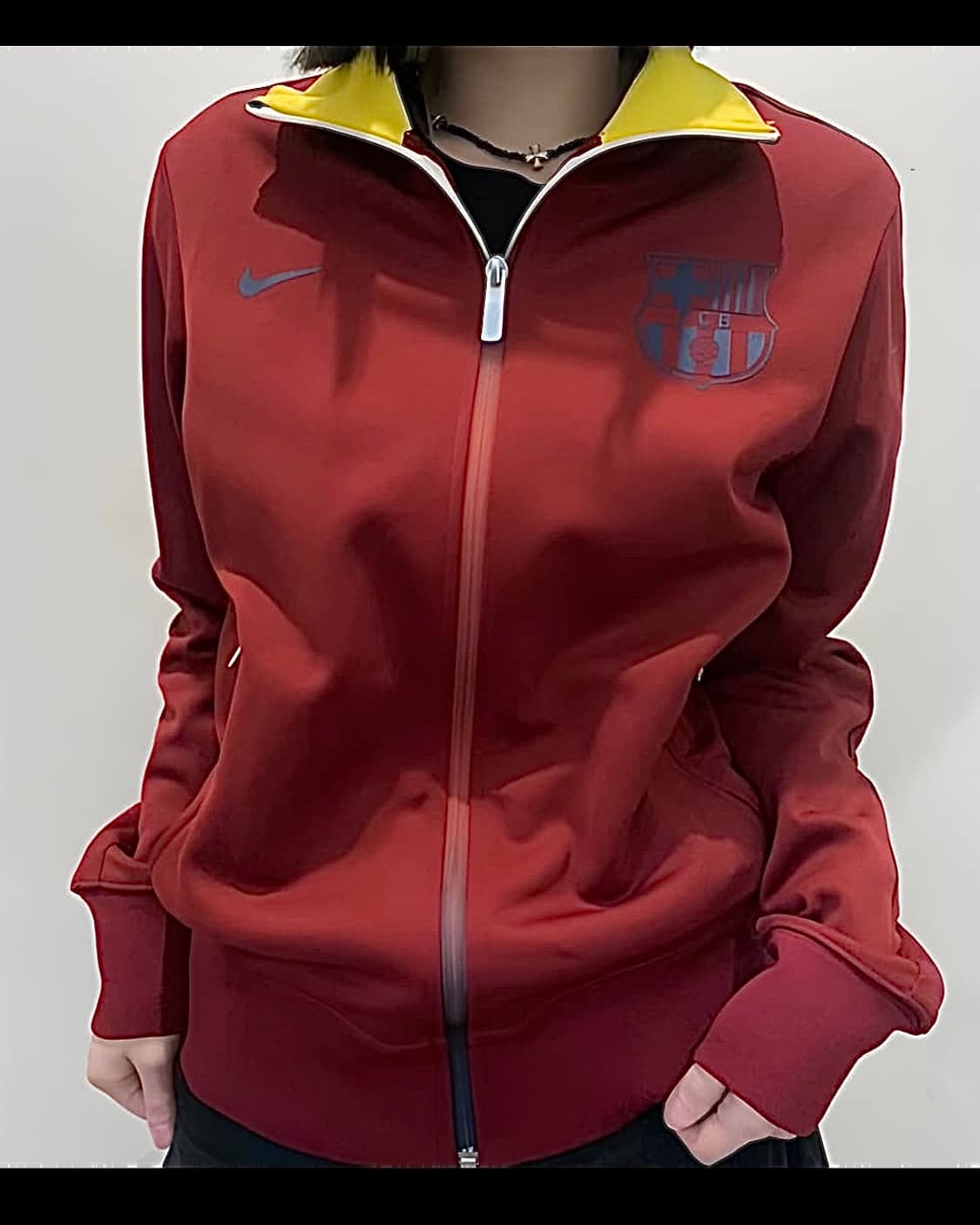 나이키 바르셀로나 버건디 레드 져지 저지 트랙탑 집업 코르티스 M 95 상품이미지2