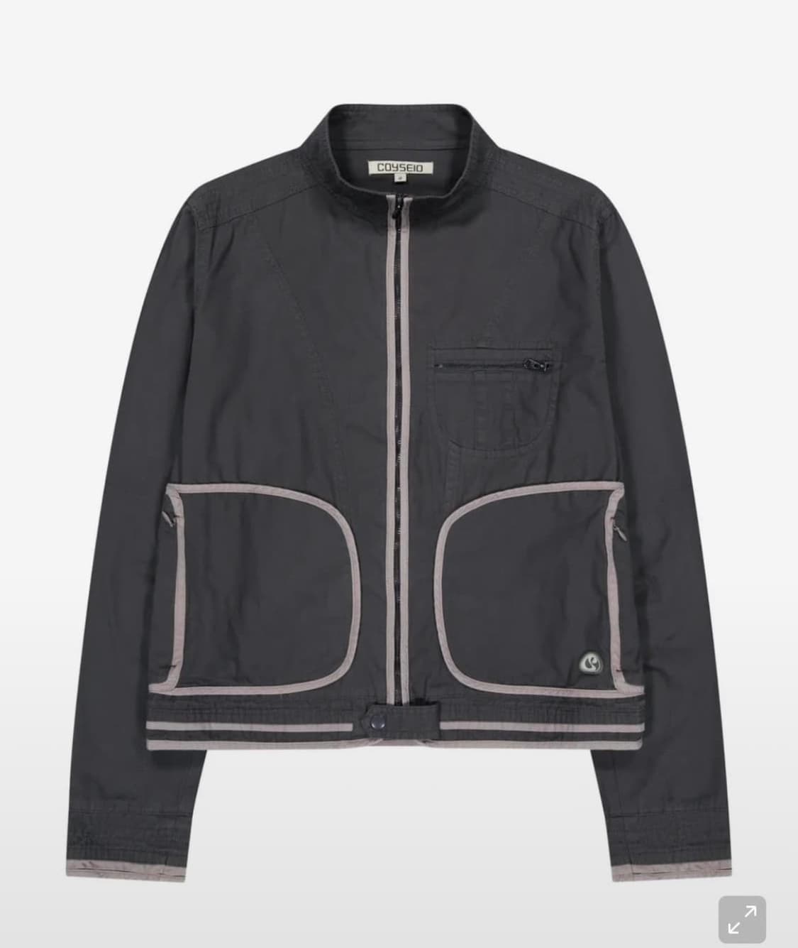 BINDING COTTON JACKET PURPLE GREY 상품이미지1