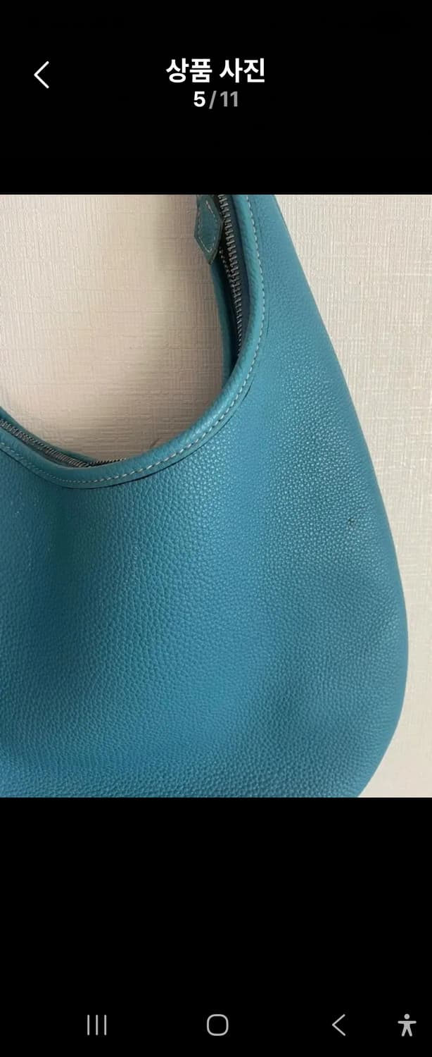 (정품)Hermes 에르메스 가오 호보 숄더백 블루진컬러예요! 상품이미지9