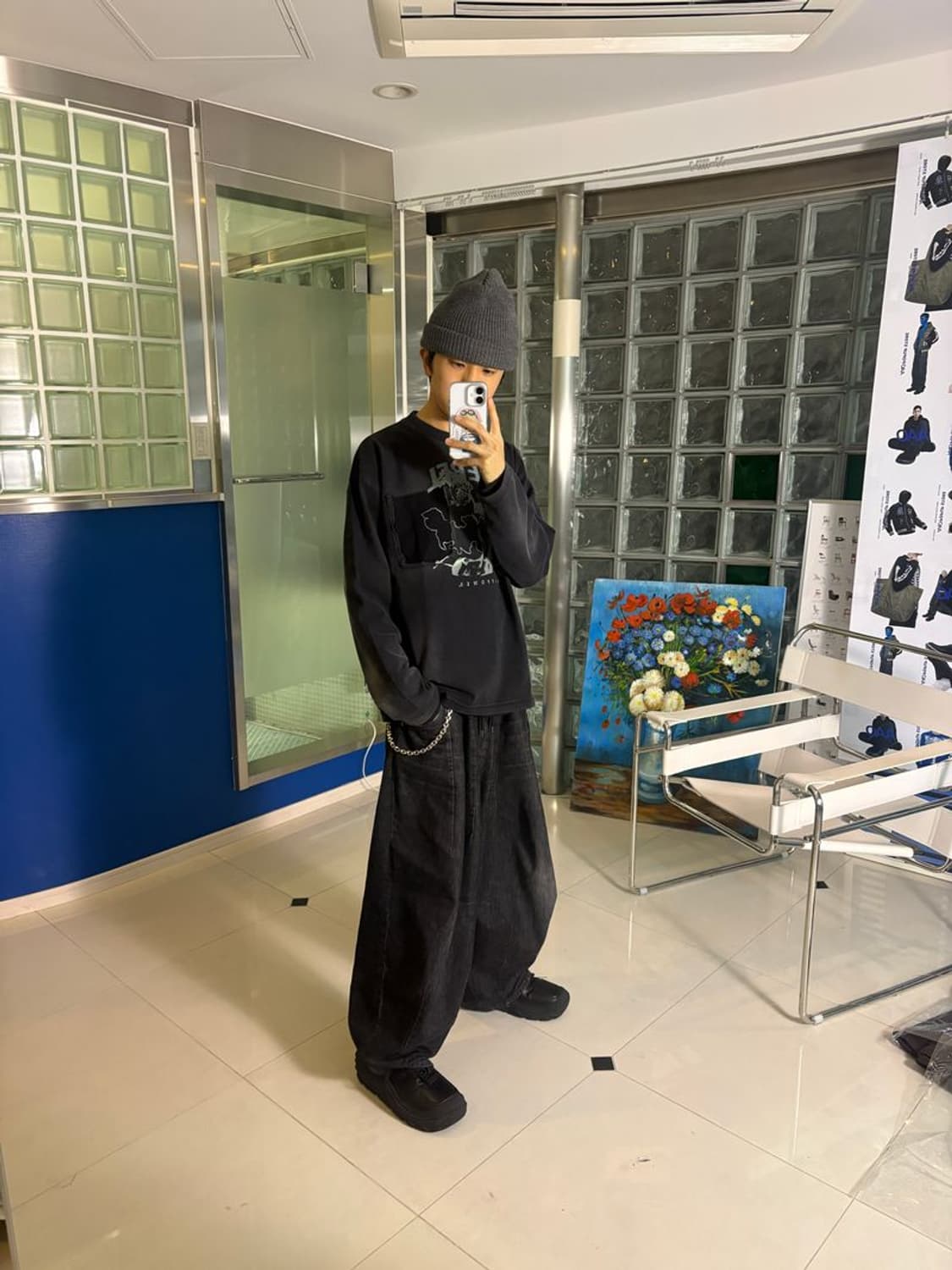 PRINT L/S TEE 더티 프린트 긴팔 티셔츠 #01 상품이미지3