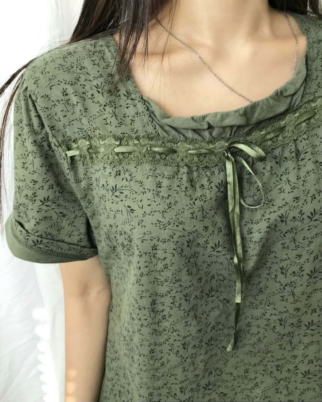 Kaiteki 잔꽃무늬 블라우스 상품이미지2
