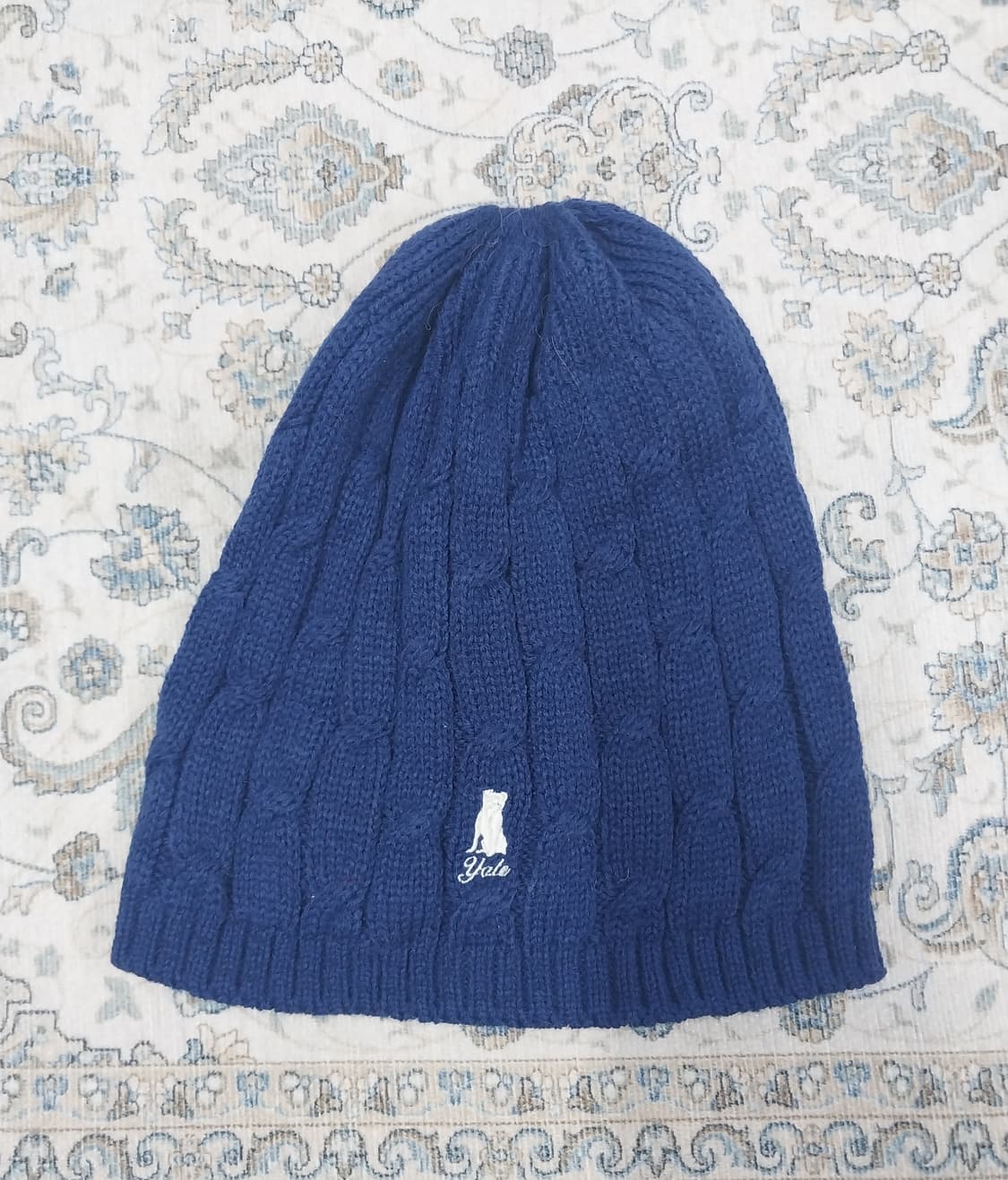 예일 Yale 네이비색 니트 비니 상품이미지1