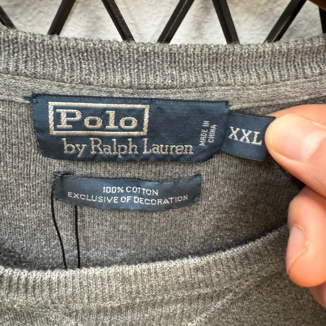 폴로 랄프로렌 니트 스웨터 버건디 포니 로고 포인트 딥그레이 상품이미지4