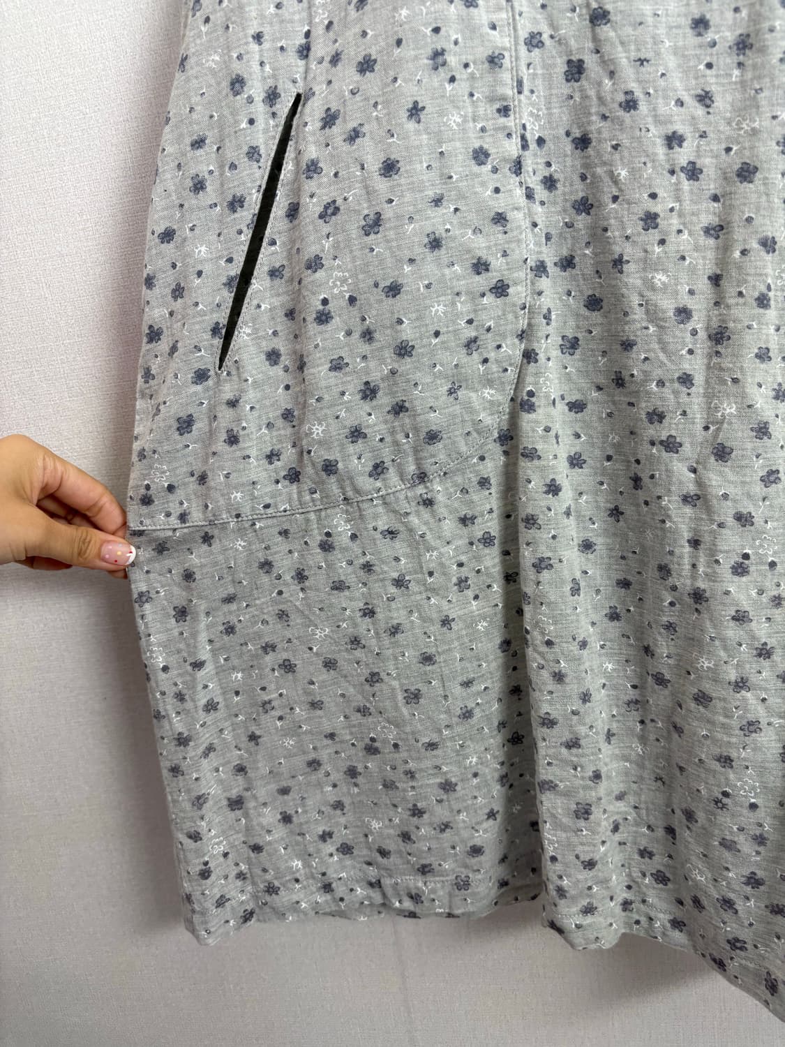그레이 플라워 카라 원피스 상품이미지8