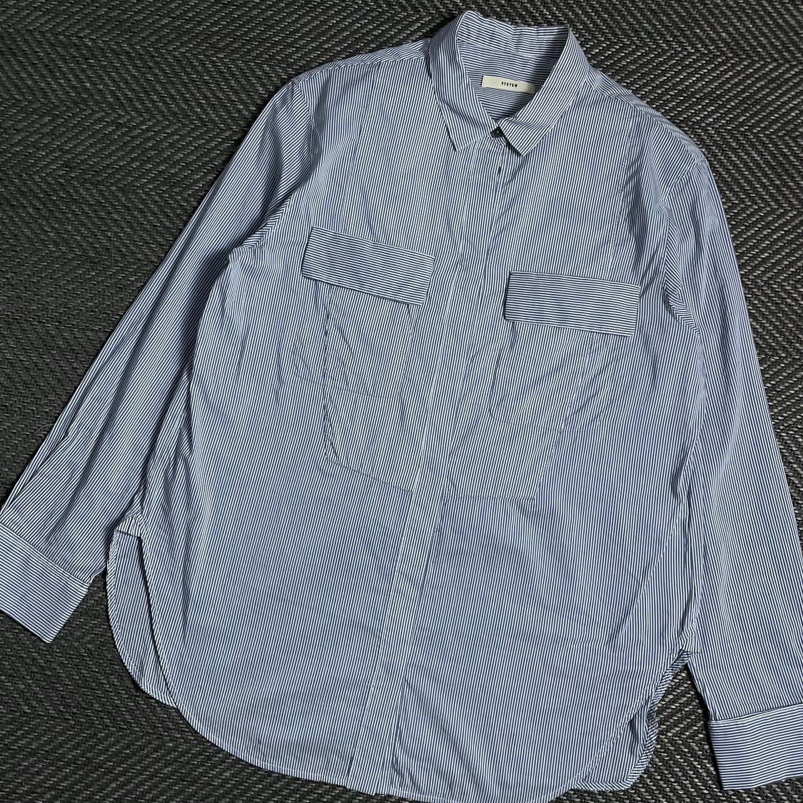 시스템 미니멀 투포켓 스트라이프 긴팔 셔츠 y 4895 상품이미지1