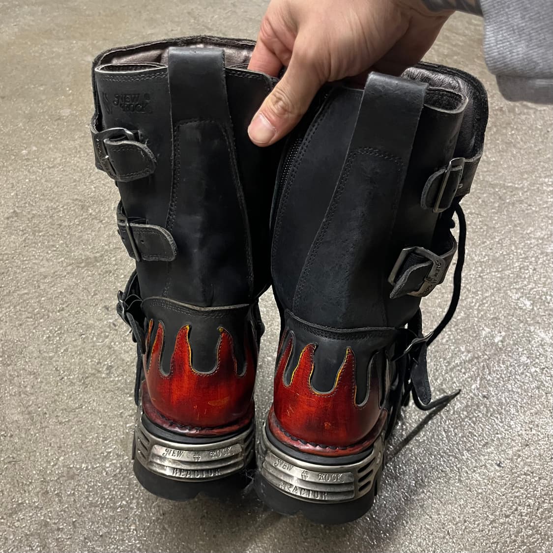 뉴락 스컬 플레임 부츠 (44) 상품이미지5
