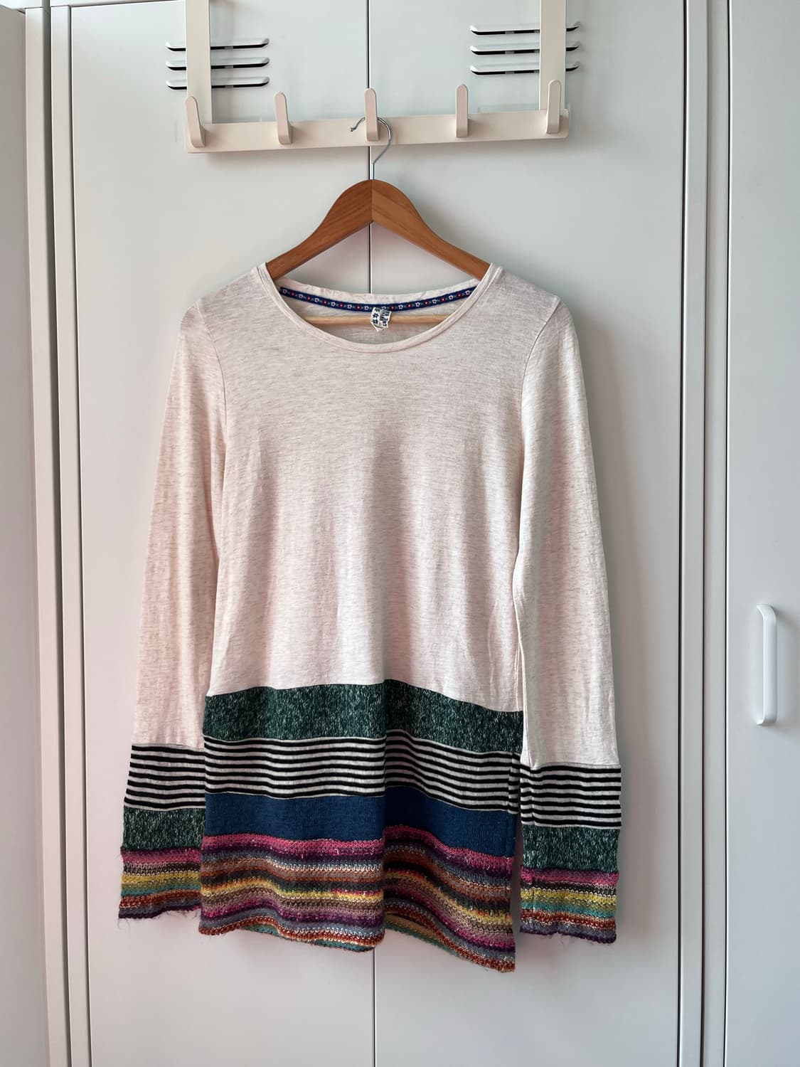 Cube sugar 패턴 레이어드 롱 슬리브 상품이미지6