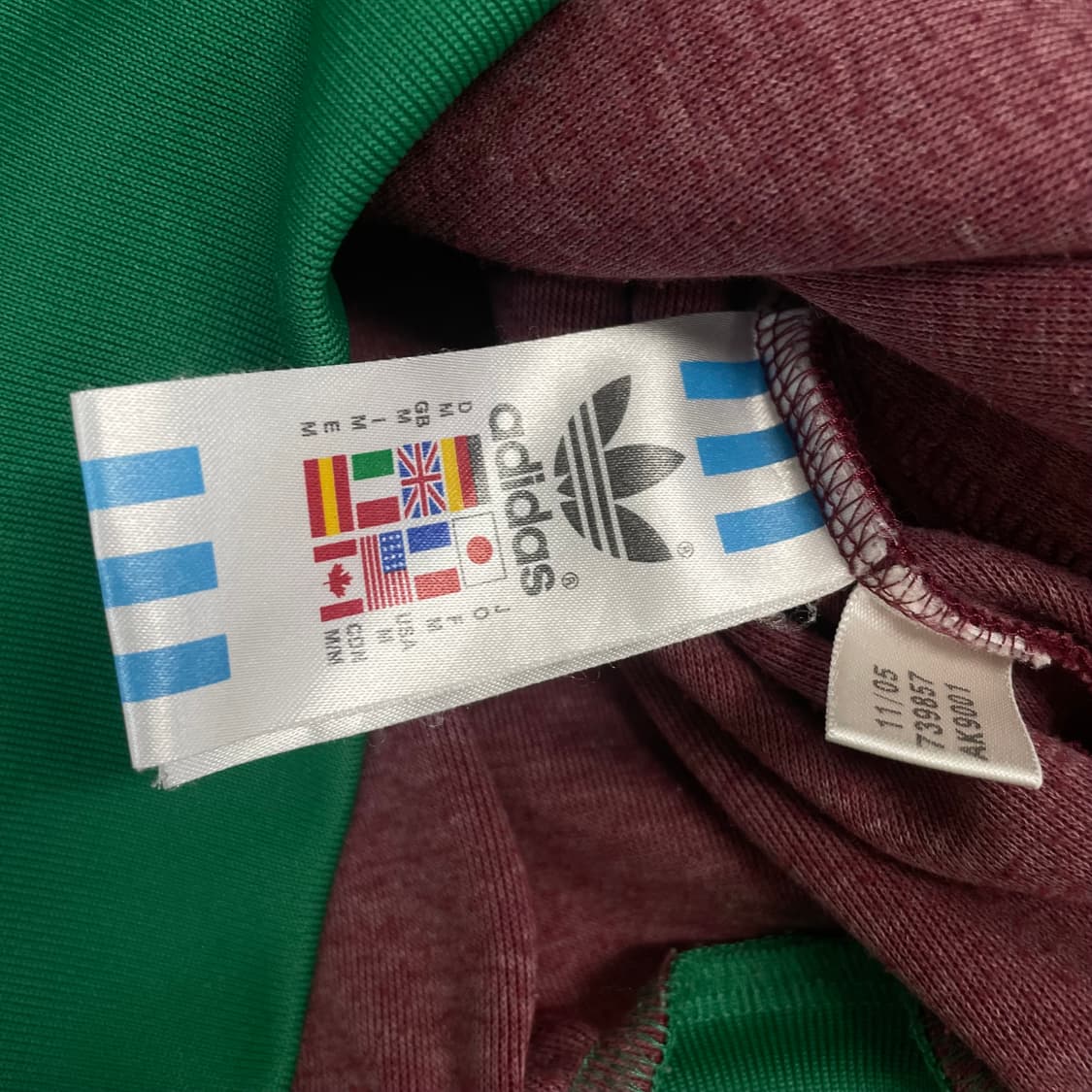 아디다스 포르투갈 트랙탑 져지 버건디 상품이미지5