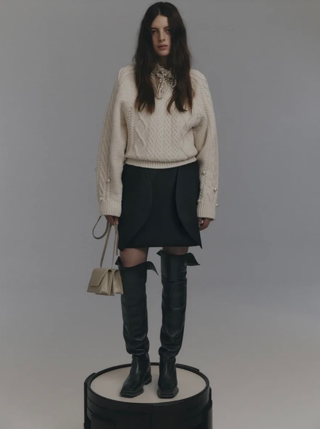 렉토 pearl cable 니트 1회착용 공효진니트 정유미니트 상품이미지2