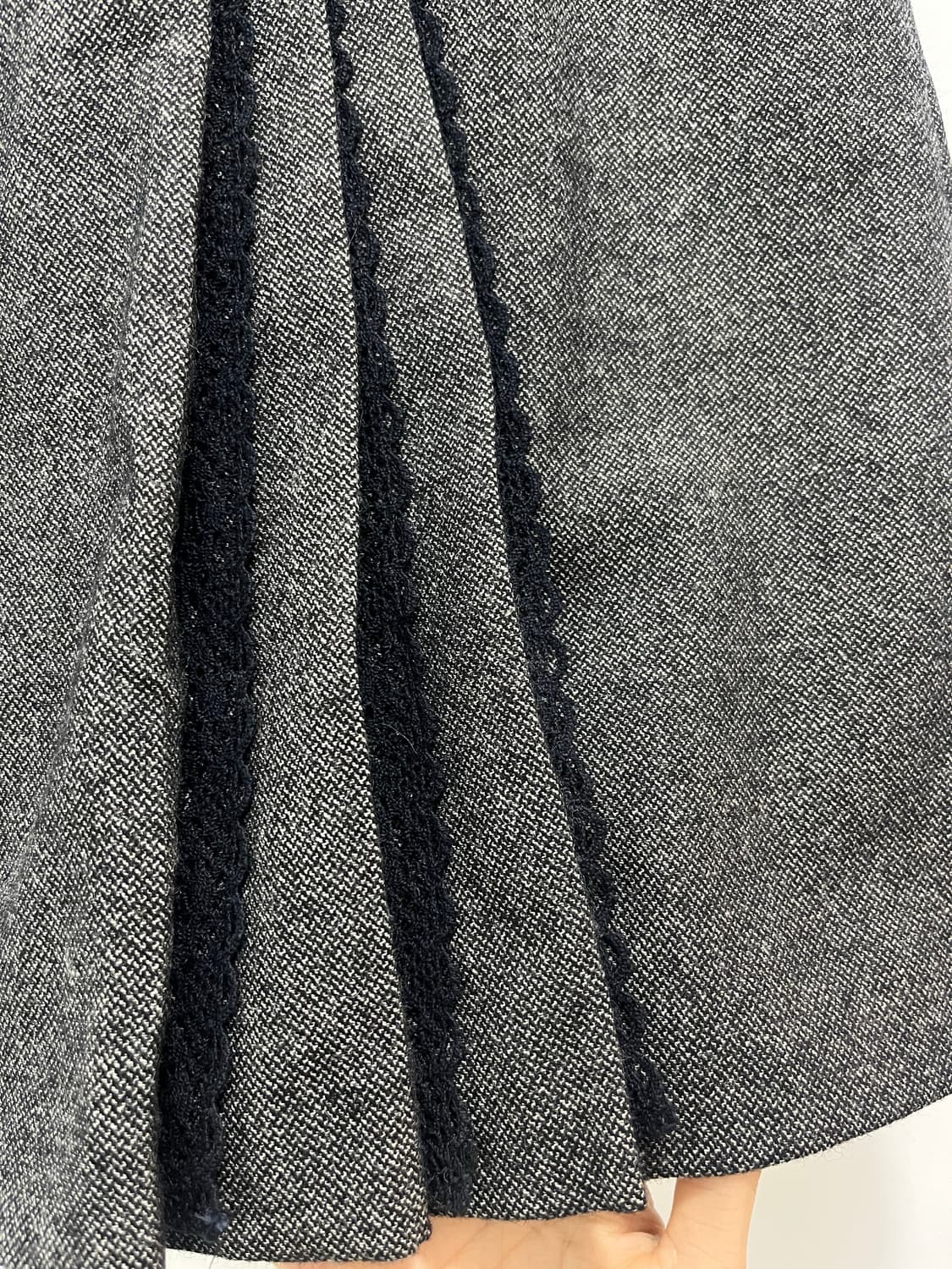 일본 빈티지 레이스 레이어드 플리츠 미디스커트  상품이미지6