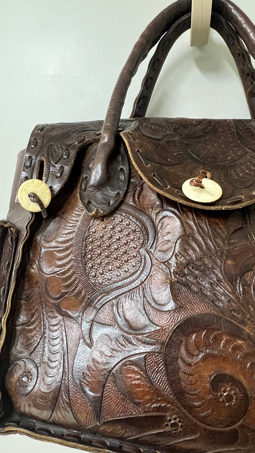 빈티지 가죽 토트백 상품이미지3