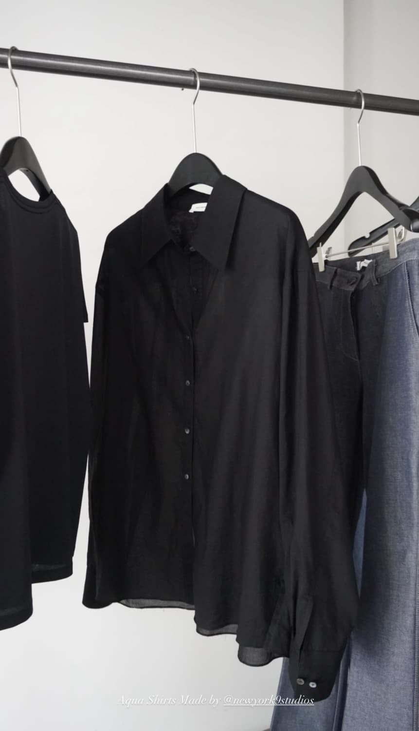 뉴욕나인 THE AQUA SHIRTS BLACK 상품이미지6