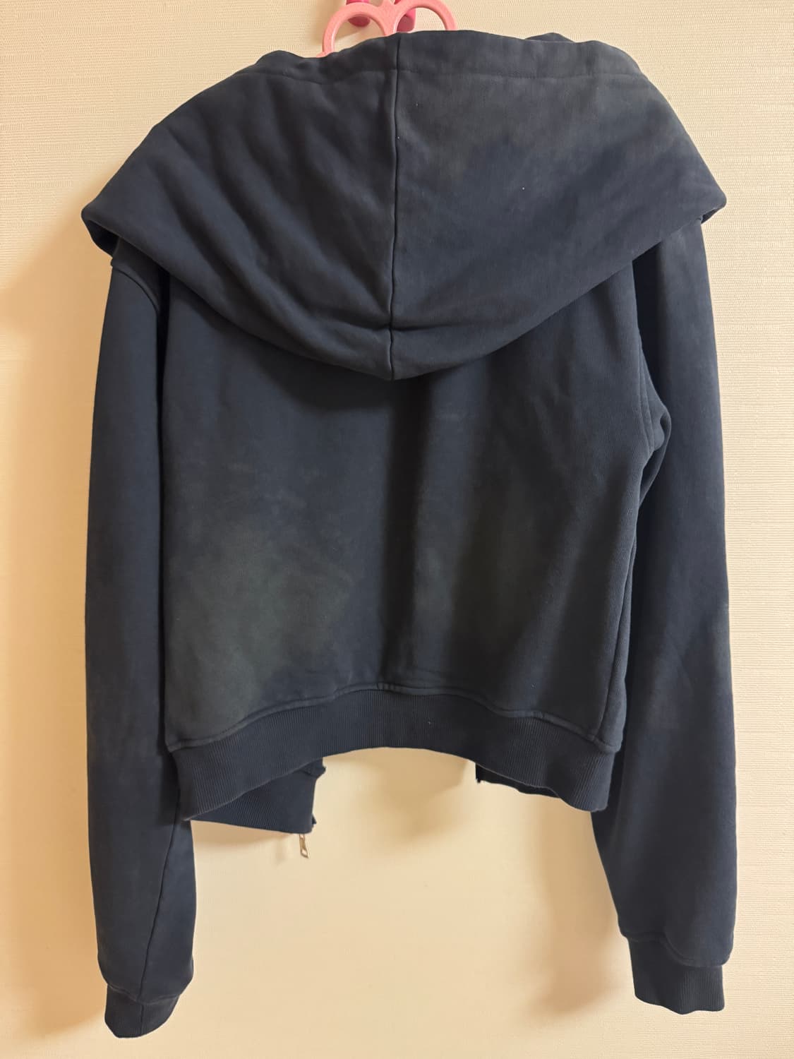 LCDC WASHED SHIRRING HOODIE ZIP-UP NAVY 상품이미지5