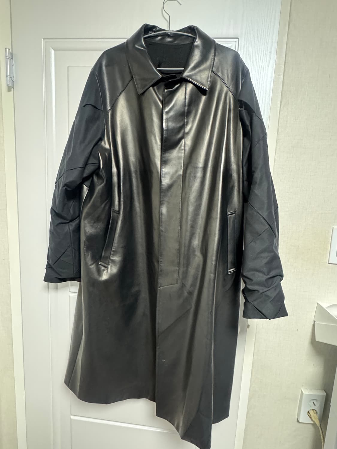 오리가미 코트(synthetic leather) - 1SIZEPU레더버전 상품이미지3