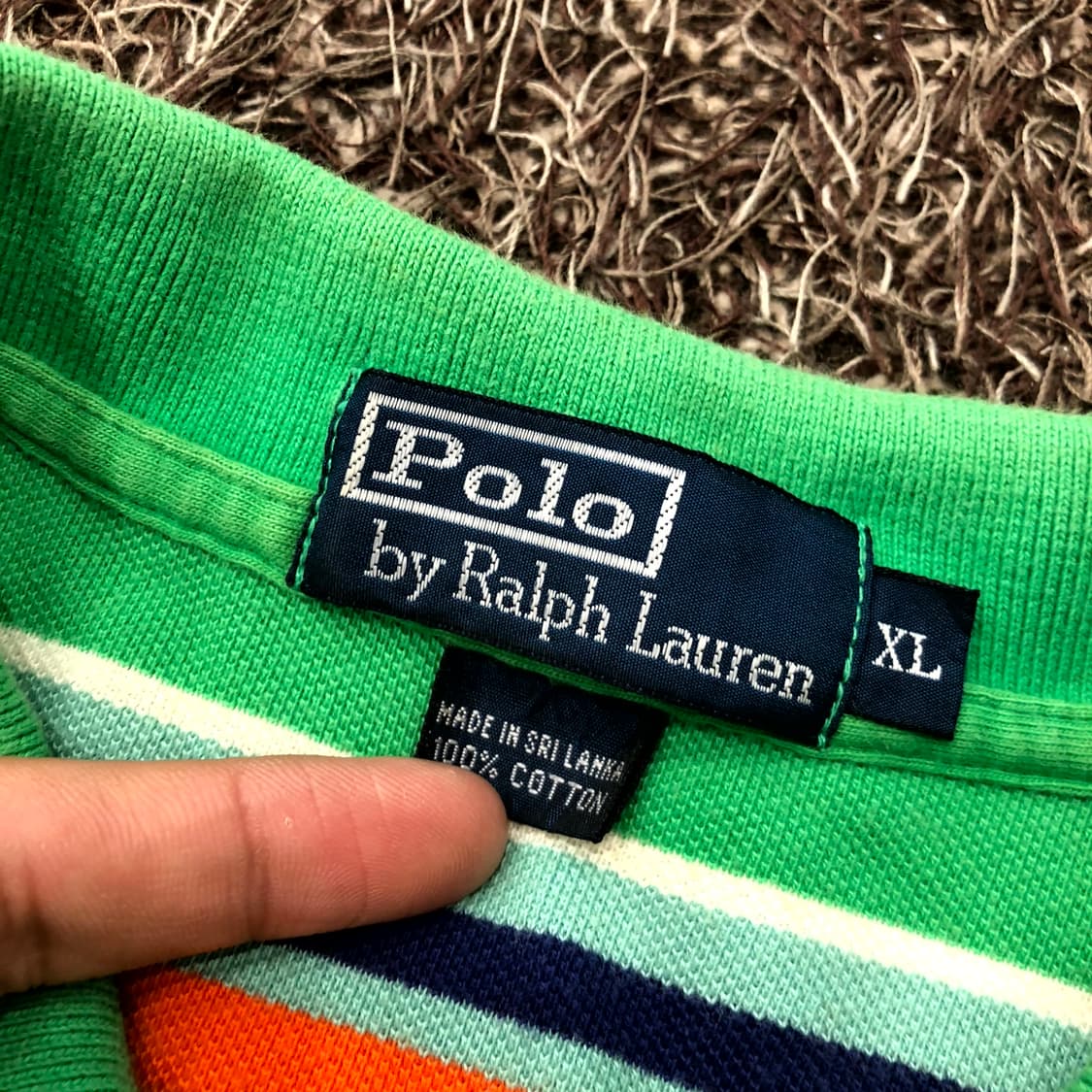 XL 폴로 랄프로렌 스트라이프 포니 PK 카라 반팔 티셔츠 상품이미지4