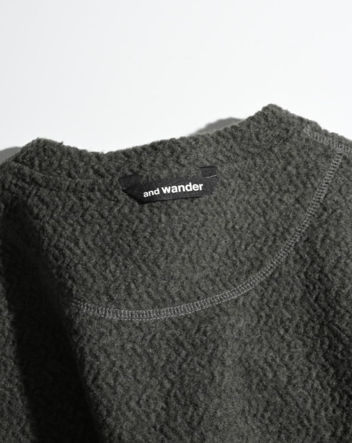 앤드원더 자가드 크루넥 후리스 상품이미지8