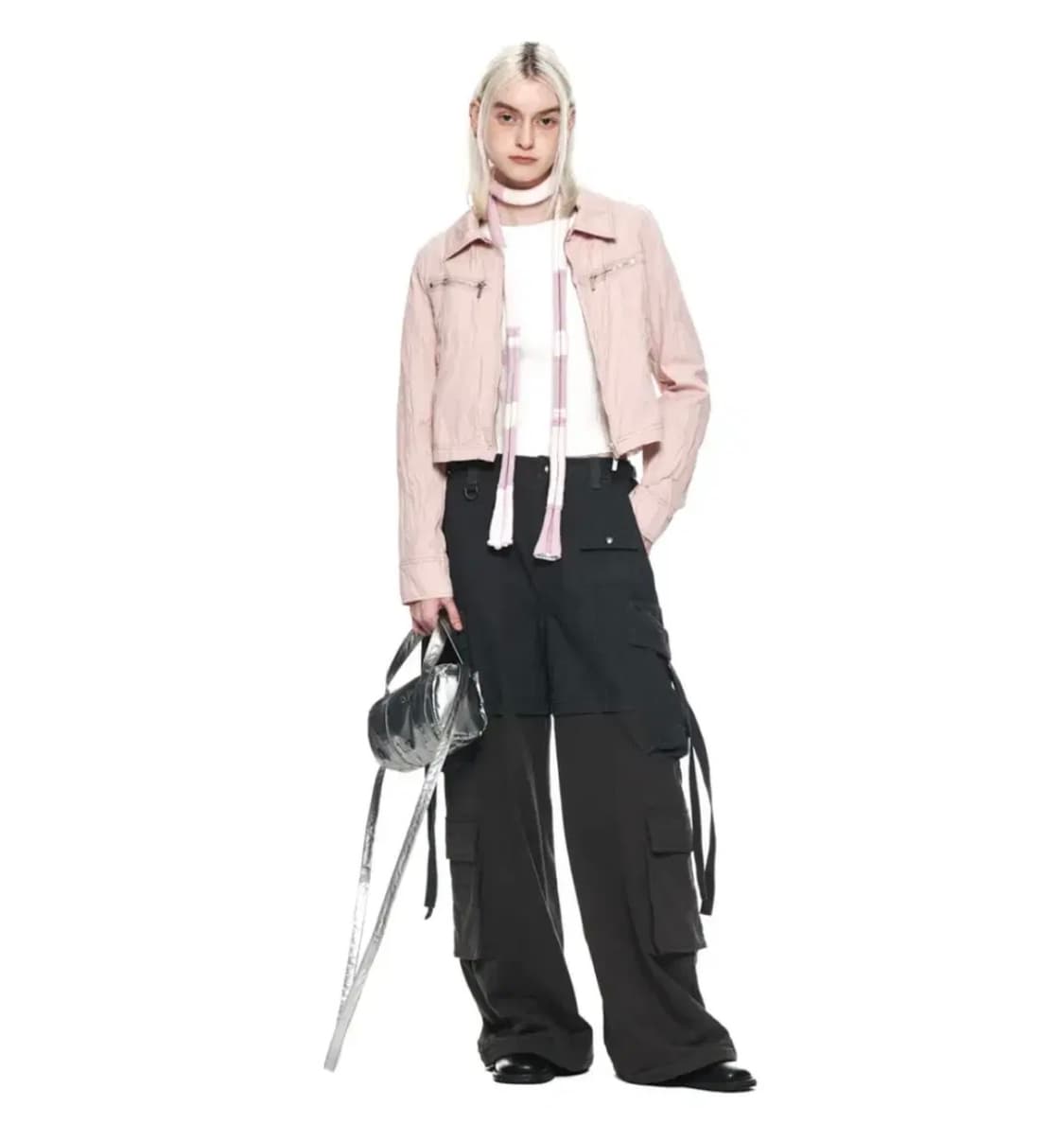 마뗑킴 crinkle crop jumper 상품이미지7