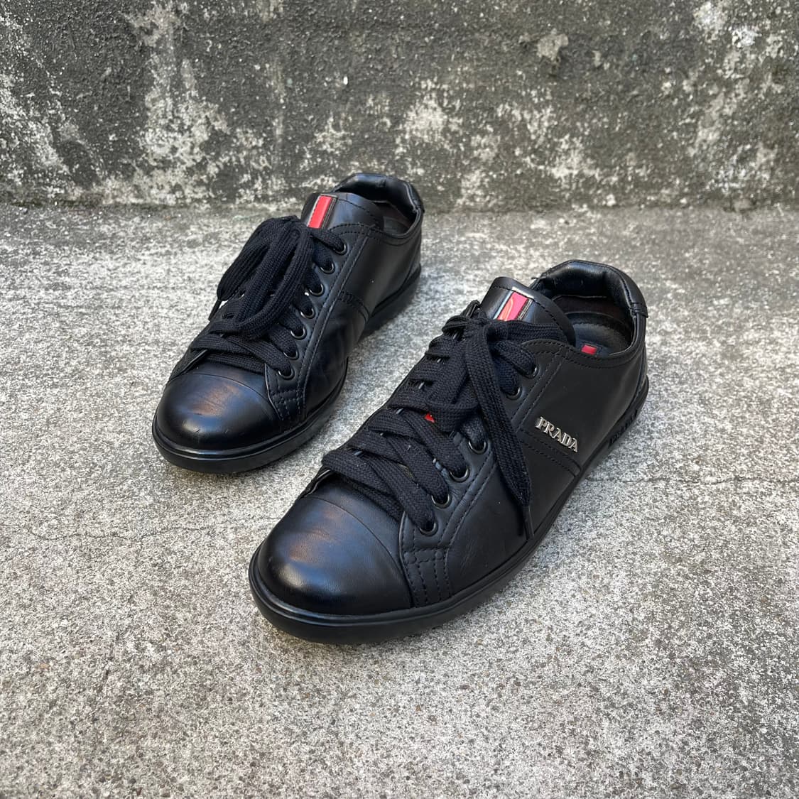 [36.5] Prada 레더 블랙 슈즈 (230) 상품이미지1