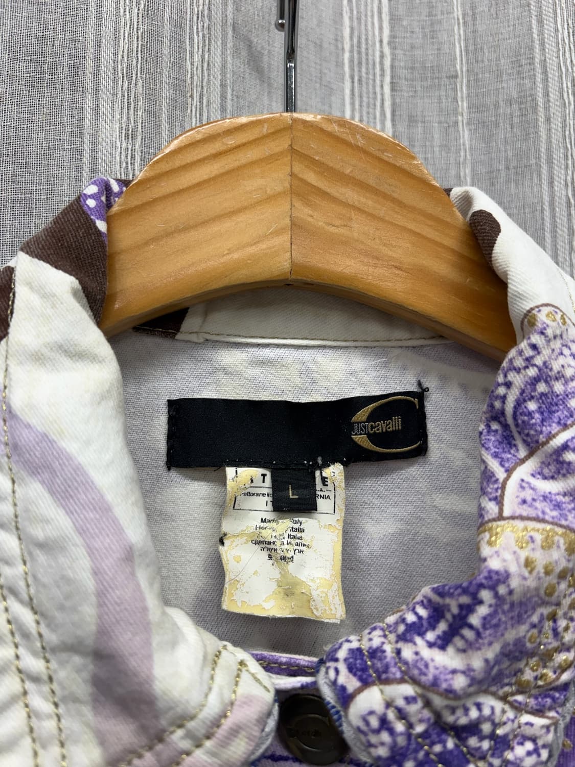 저스트 카발리 플로럴 데님 자켓 상품이미지3