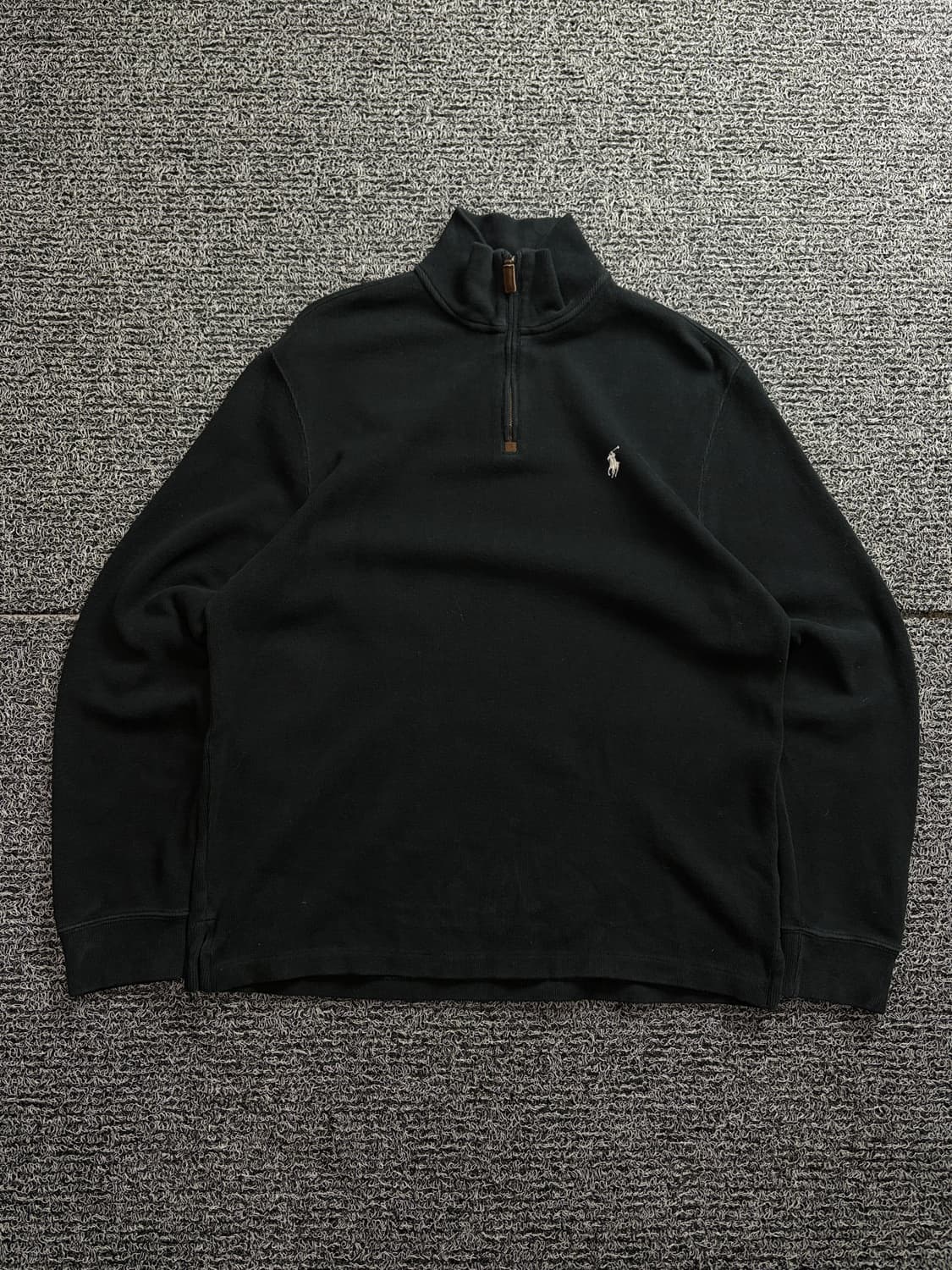 폴로 랄프로렌 포니 로고 박시핏 하프집업 니트 블랙 1731 상품이미지2