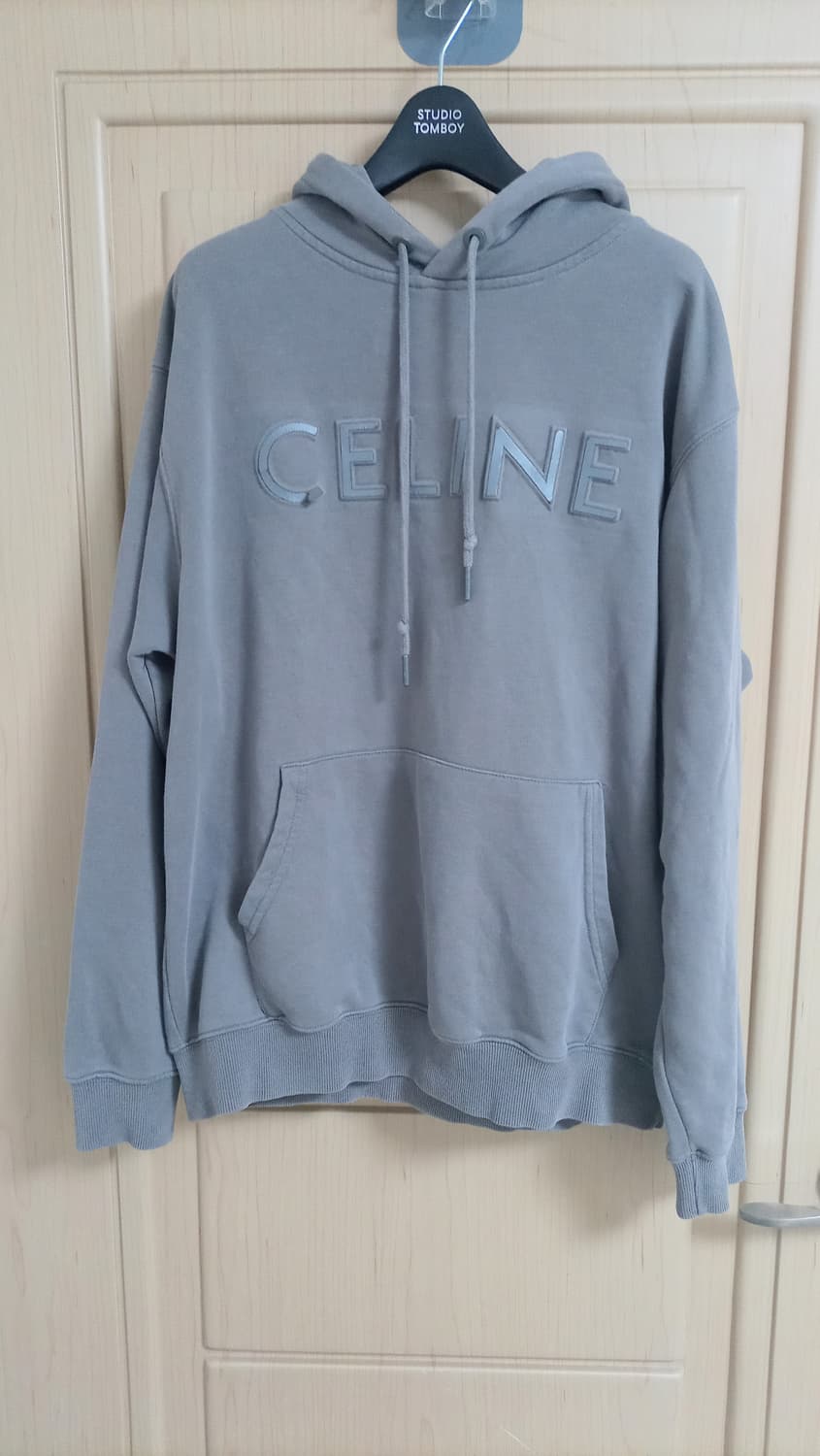정품 셀린느 톤온톤 로고 루즈 후디 후드티 남여공용 상품이미지1