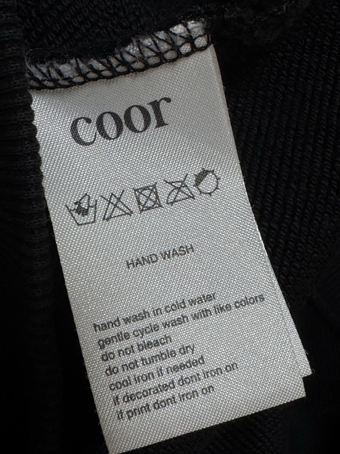 [S]Coor 쿠어 가먼트다잉 맨투맨 블랙 상품이미지5