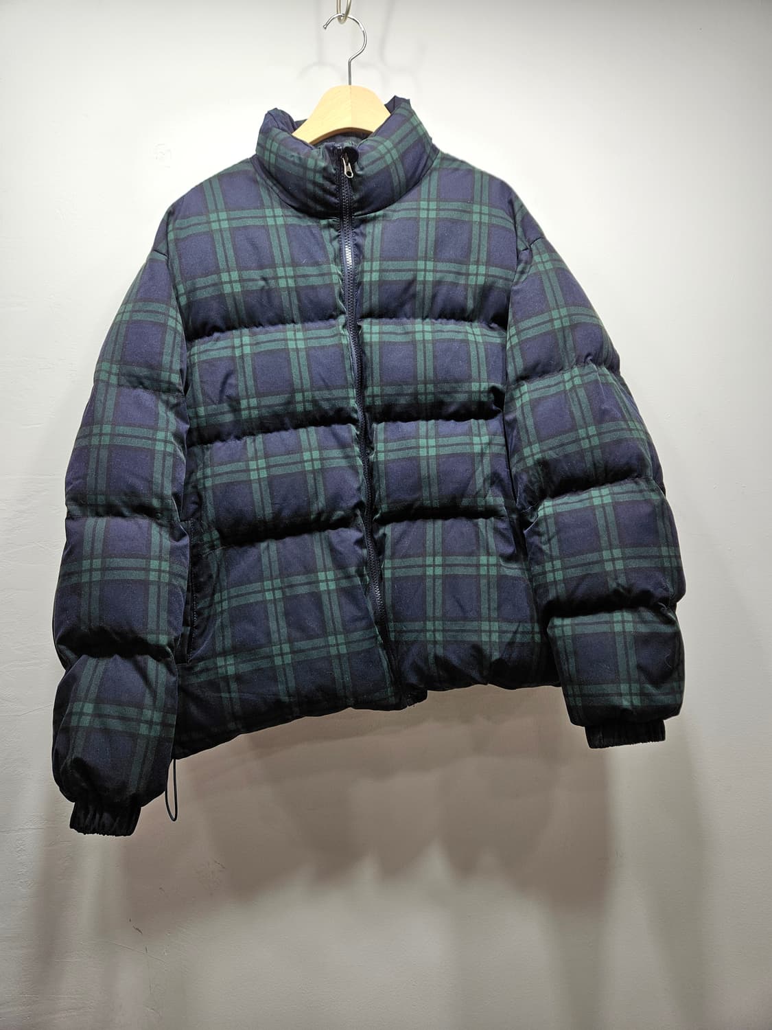 랩스튜디오 유니섹스 체크무늬 숏패딩 Free 상품이미지1