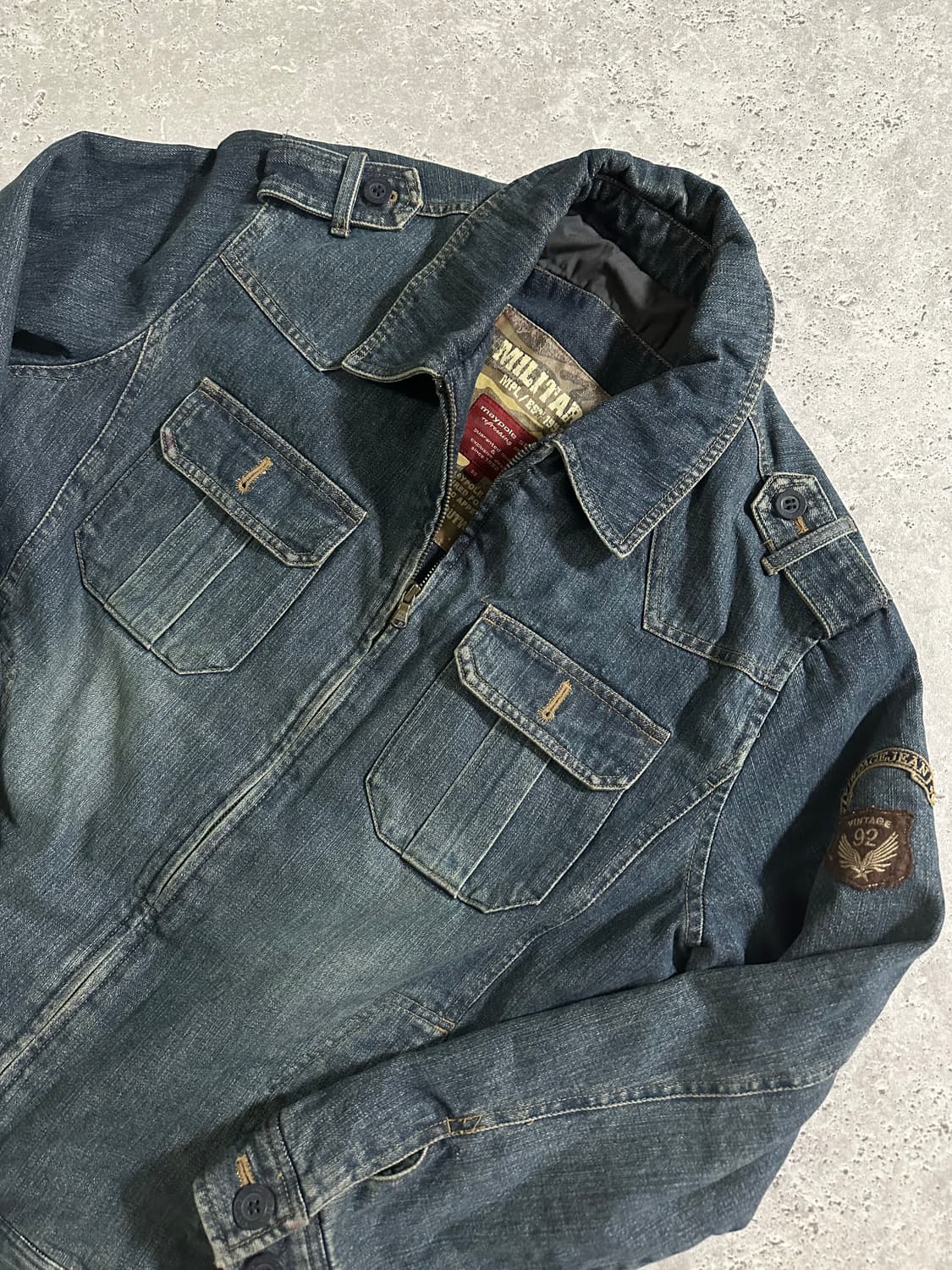 Military Denim Field Jacket 밀리터리 데님 필드 자 상품이미지1