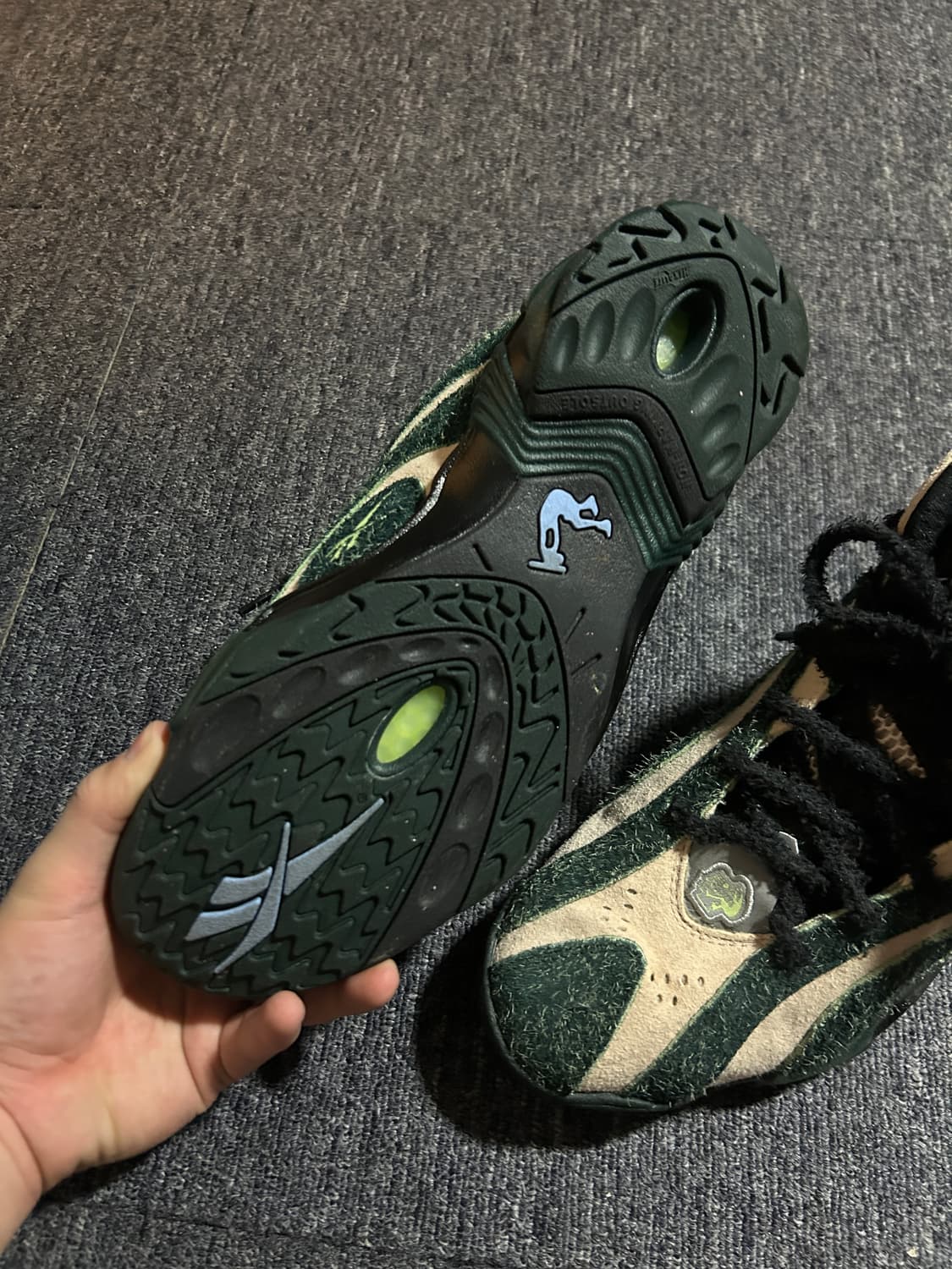 [280] 리복x브레인데드 샤크노시스 소프크 에크루 다크 포레스트 상품이미지6