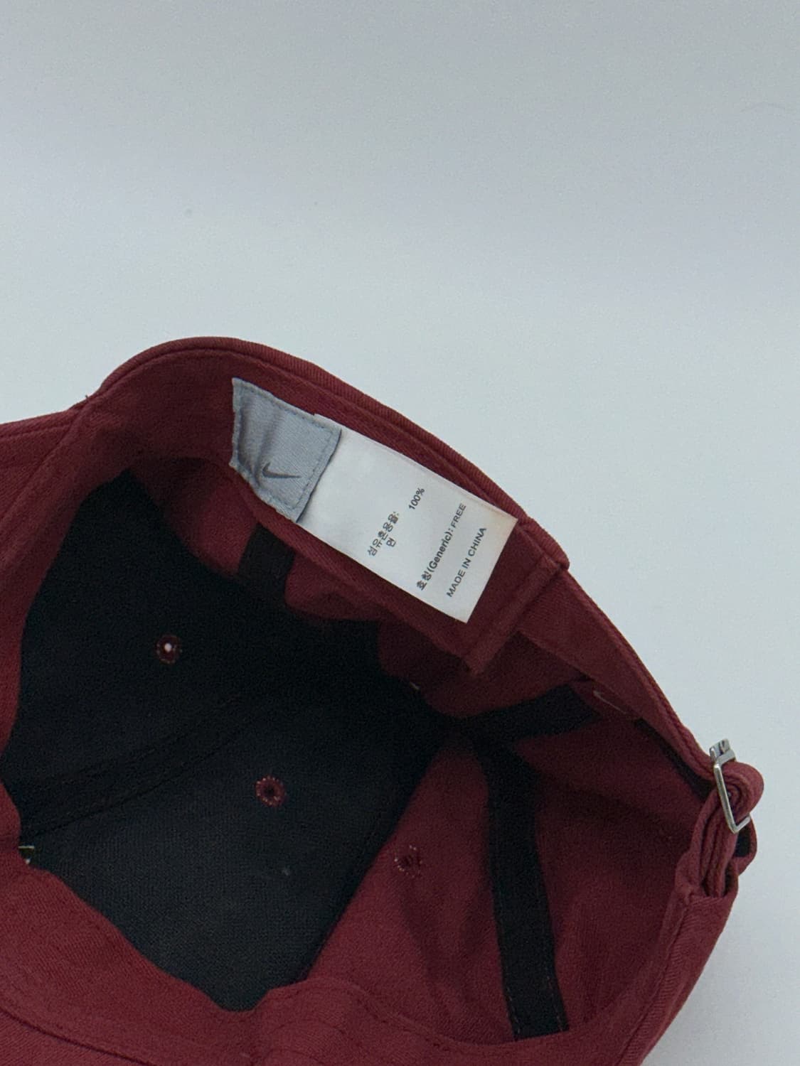 [M-L] 00s 나이키 로고 다크레드 볼캡 모자 빈티지 상품이미지6