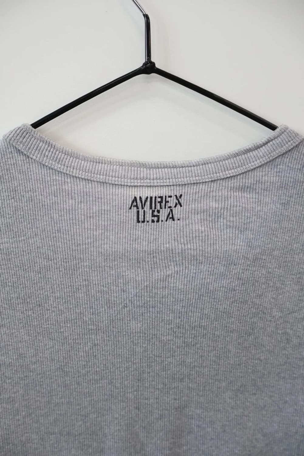 AVIREX U.S.A. Gray Henley Shirt 상품이미지5