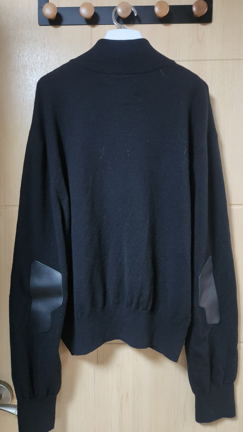 이얼즈어고 BLACK 메리노울 PLACKET KNIT ZIP 3사이즈 상품이미지2