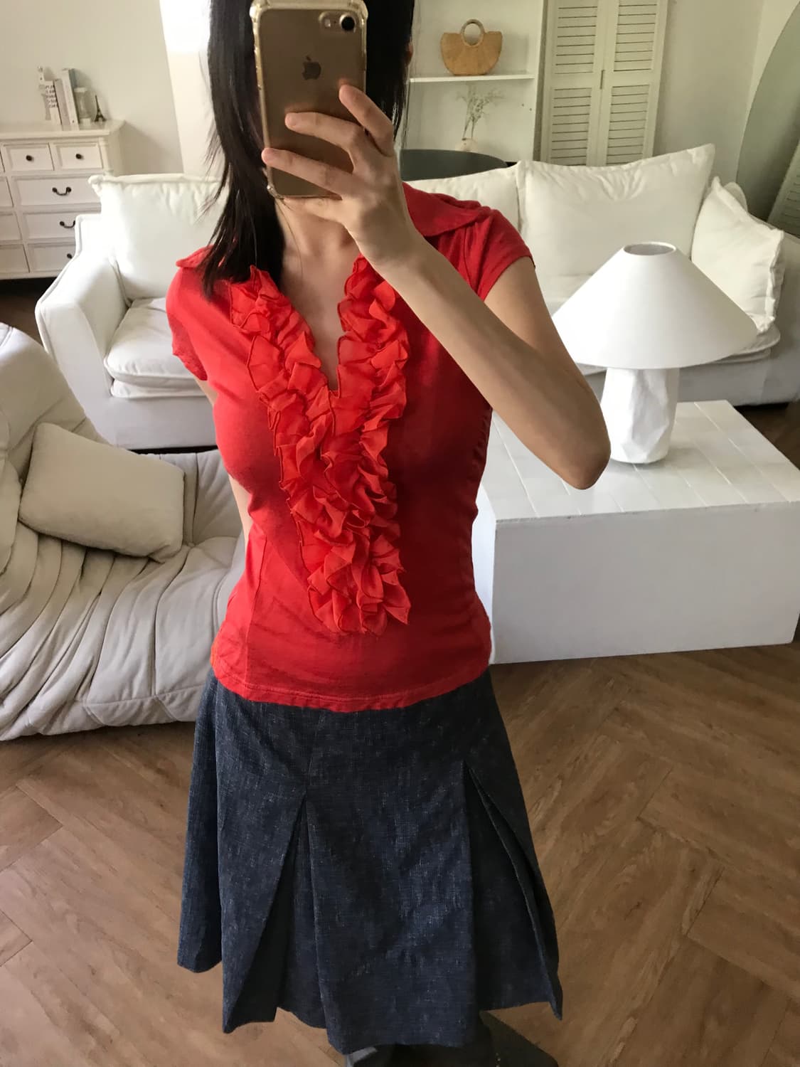 vintage ruffle lace top 상품이미지2