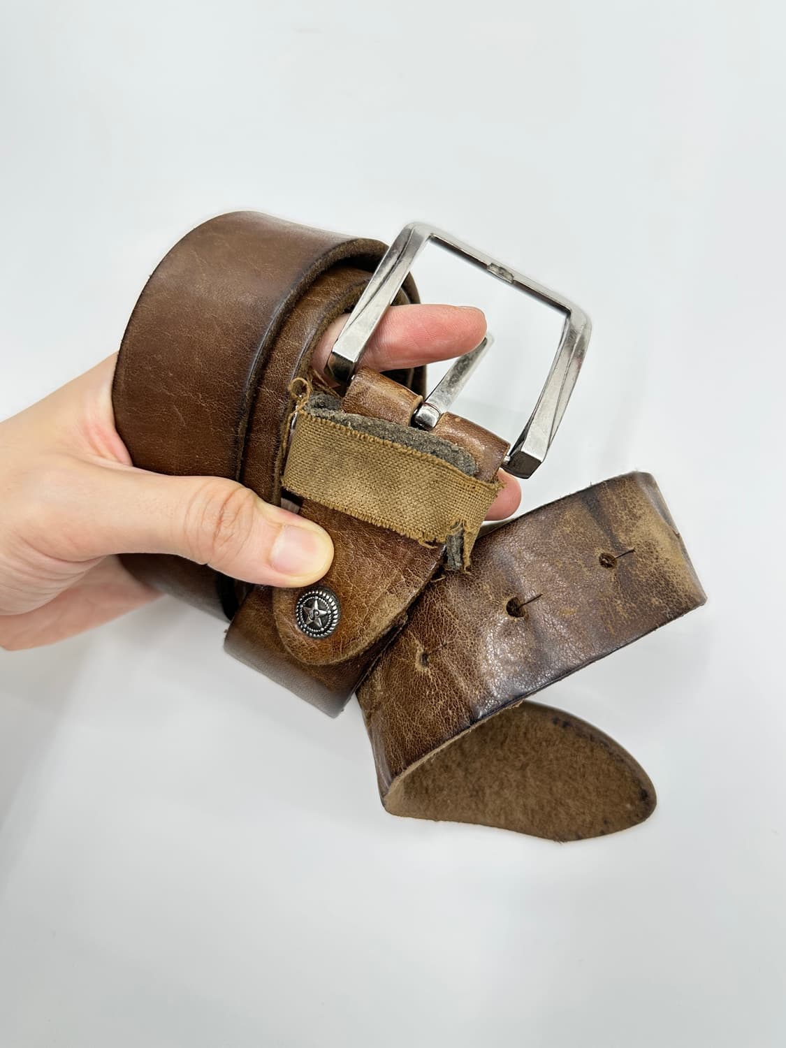 NONE vintage leather belt 상품이미지4