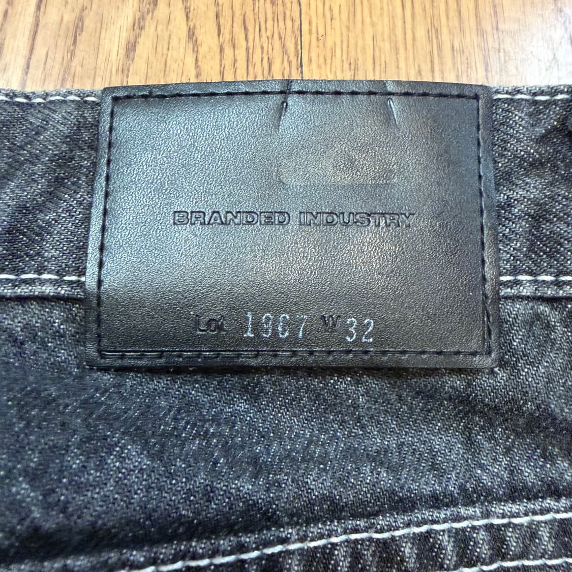 BRANDED INDUSTRY 흑청 데님 세미와이드 팬츠 상품이미지5